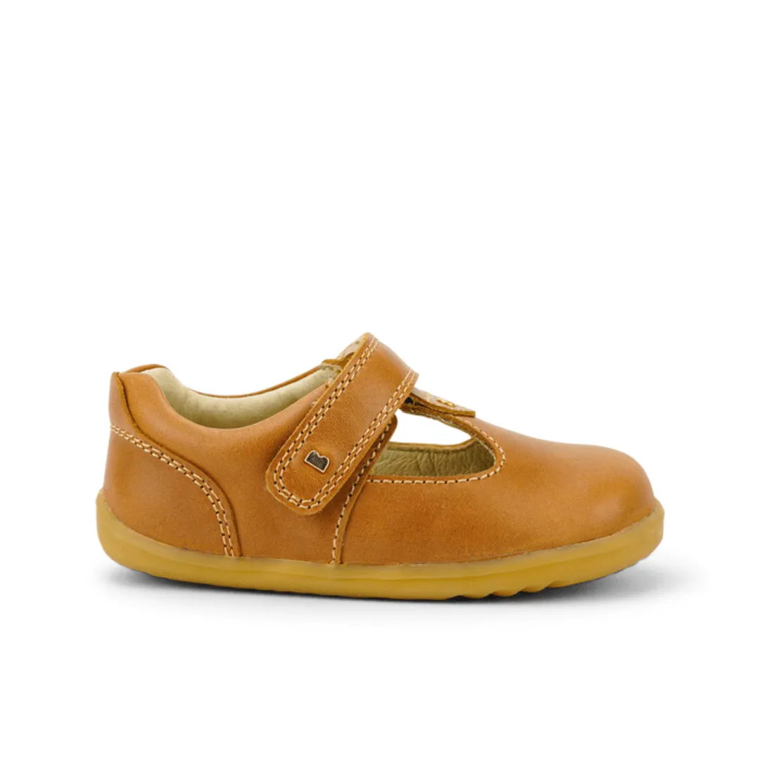 Bobux: Step Up Louise T-Bar Shoes - Caramel