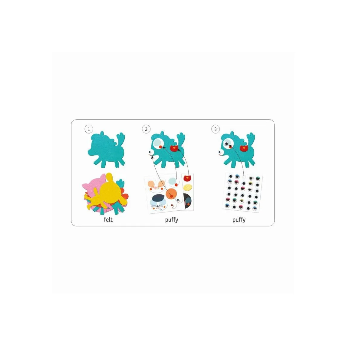 Djeco create with stickers - I love animals