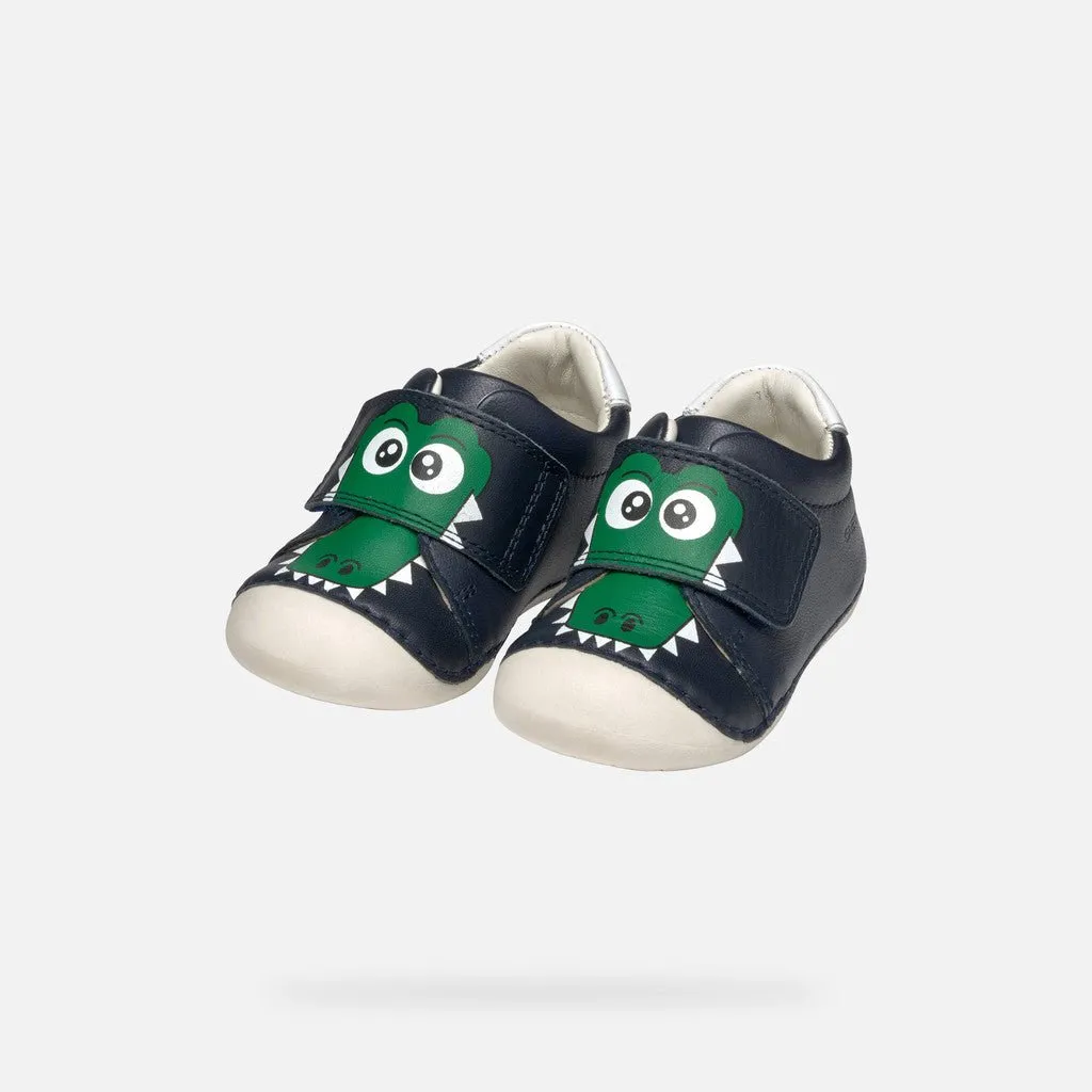 Geox: Tutim Nappa Velcro First Shoes - Navy