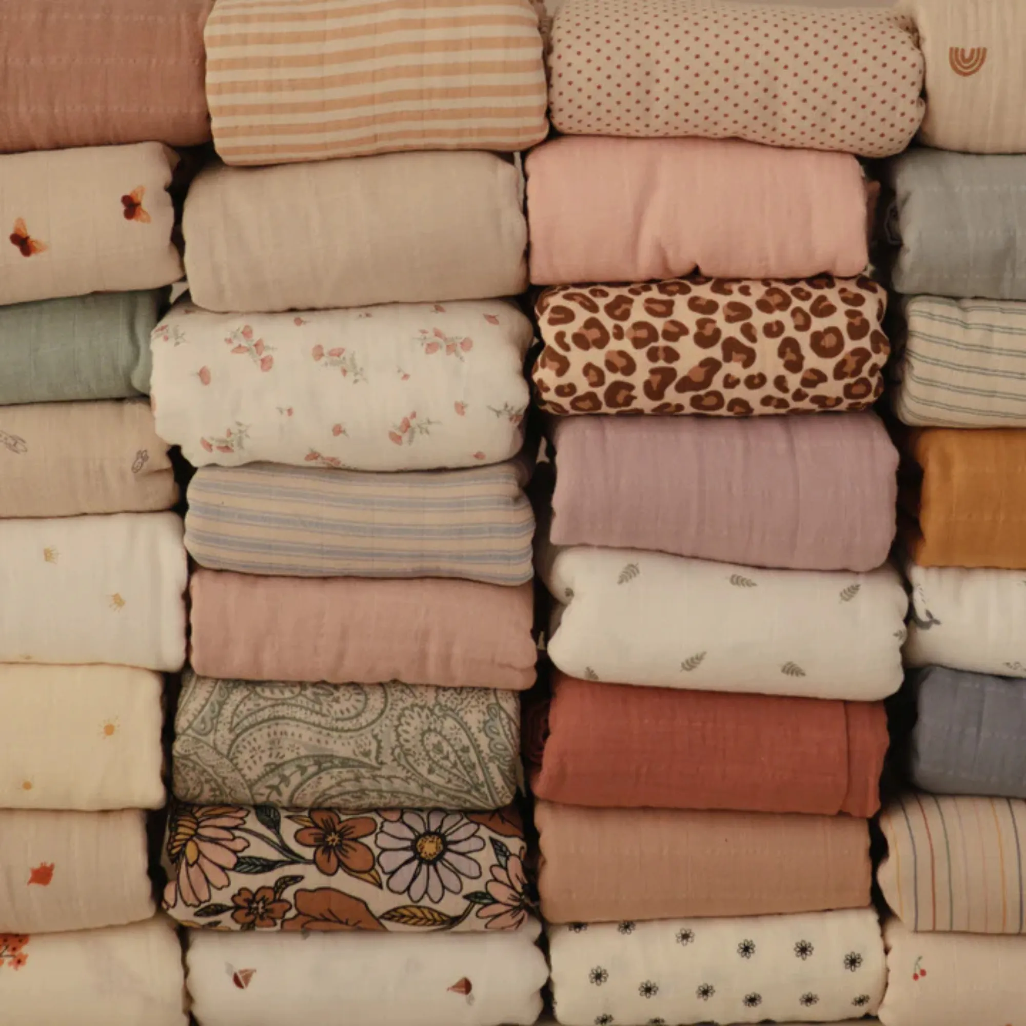 MUSHIES Muslin Swaddle Blanket Organic Cotton - Dinosaurs