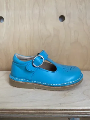 Petasil: Susy T-Bar Velcro Shoes - Maui Blue Roma