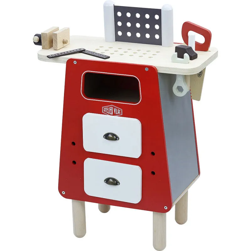 Retro Wooden Workbench.