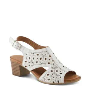 Spring Step Women's Kovach Heeled Sandal in White